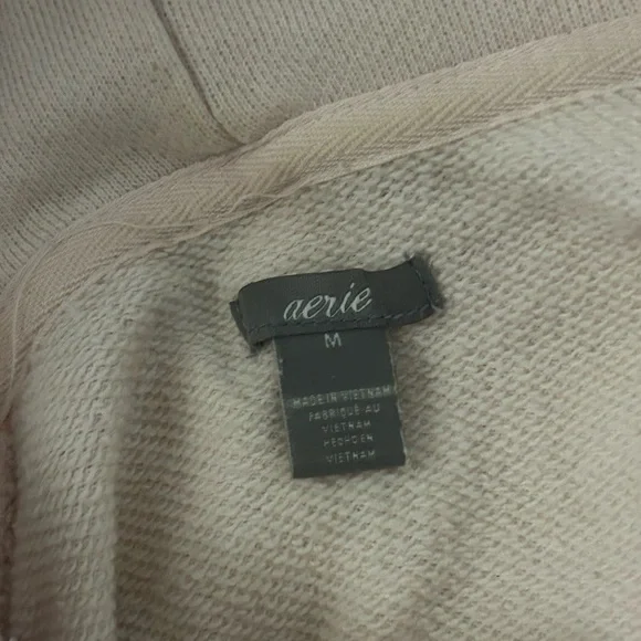 Aerie Oh Snap! Side Button Oversized Hoodie - Light Pink Blush SIZE MEDIUM - Picture 4 of 4